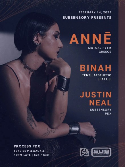 2/14/25 – SubSensory presents: ANNĒ – Mutual Rytm, Hardgroove – Greece – SOLD OUT
